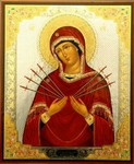 Пресвятой богородице перед ее иконой <умягчение злых сердец>, или <семистрельная>